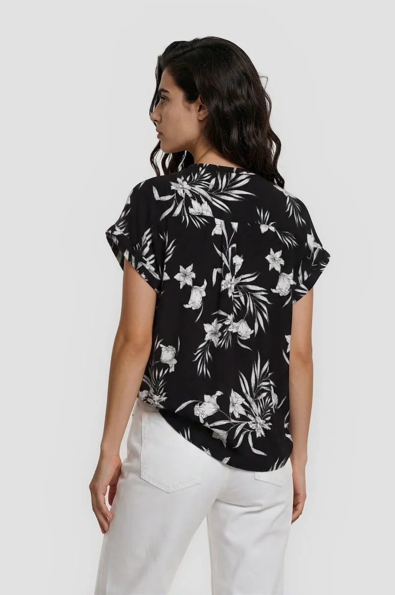 Printed Button Down Top - Black sold by Fairweather product image thumbnail 2