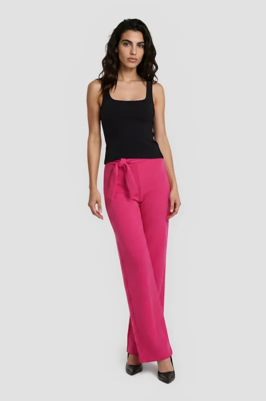 High Waisted Wide Leg Pants - Magenta made by Fairweather