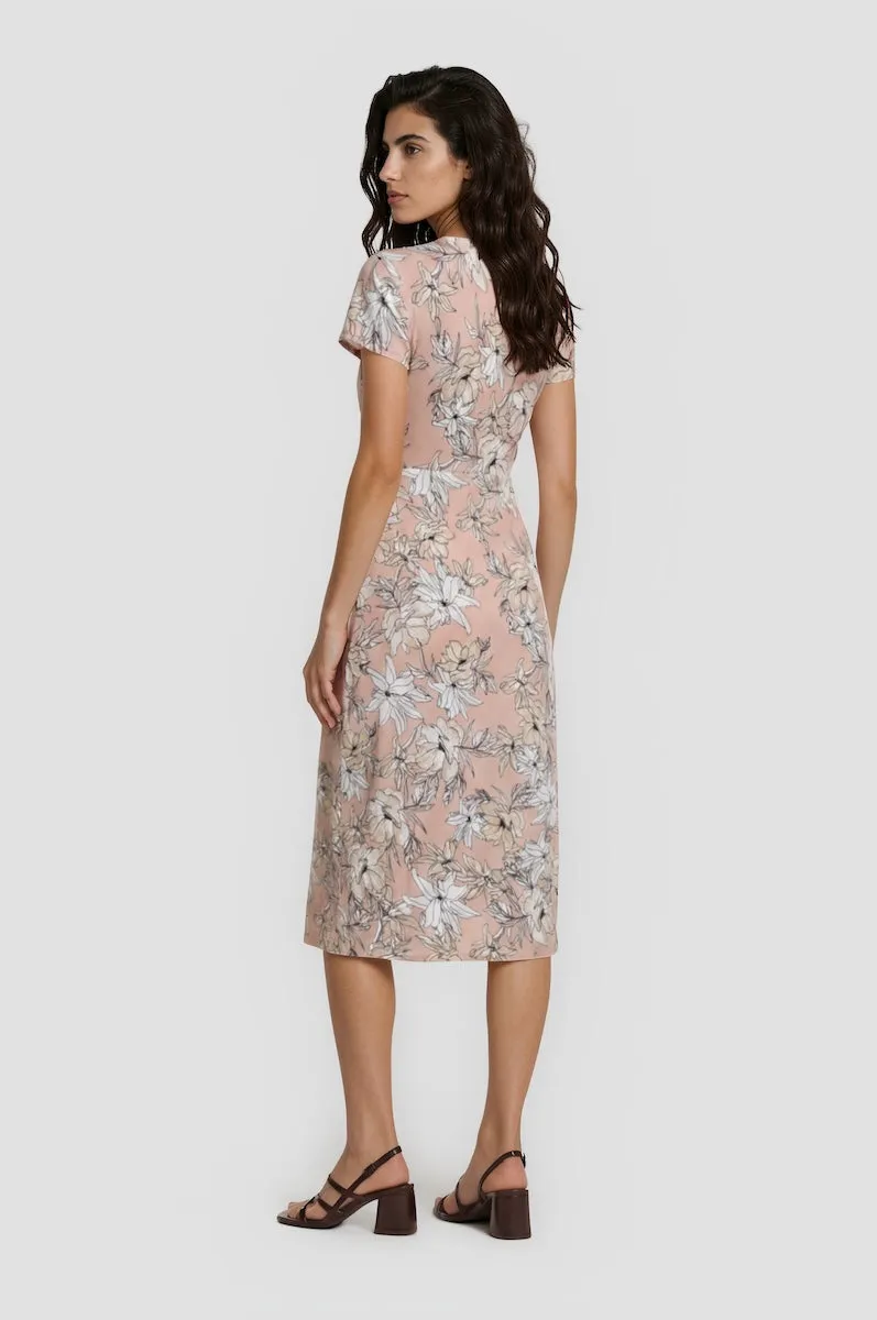 Printed Wraparound Dress - Peach sold by Fairweather product image thumbnail 2
