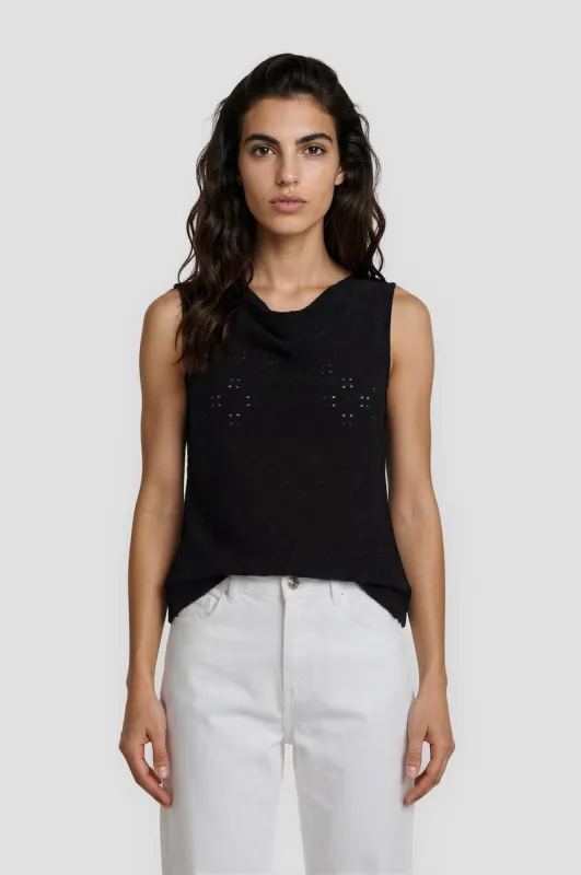 Cowl Neck Top - Black made by Fairweather