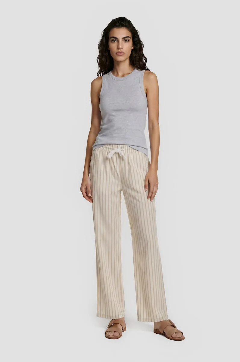 Striped Wide Leg Pants - Beige sold by Fairweather