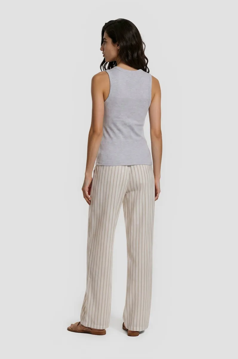 Striped Wide Leg Pants - Beige sold by Fairweather product image thumbnail 2
