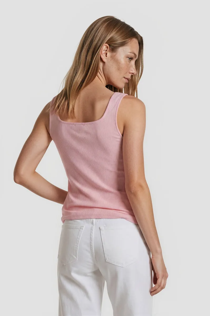 Half Zip Square Neck Tank Top - Pink sold by Fairweather product image thumbnail 2