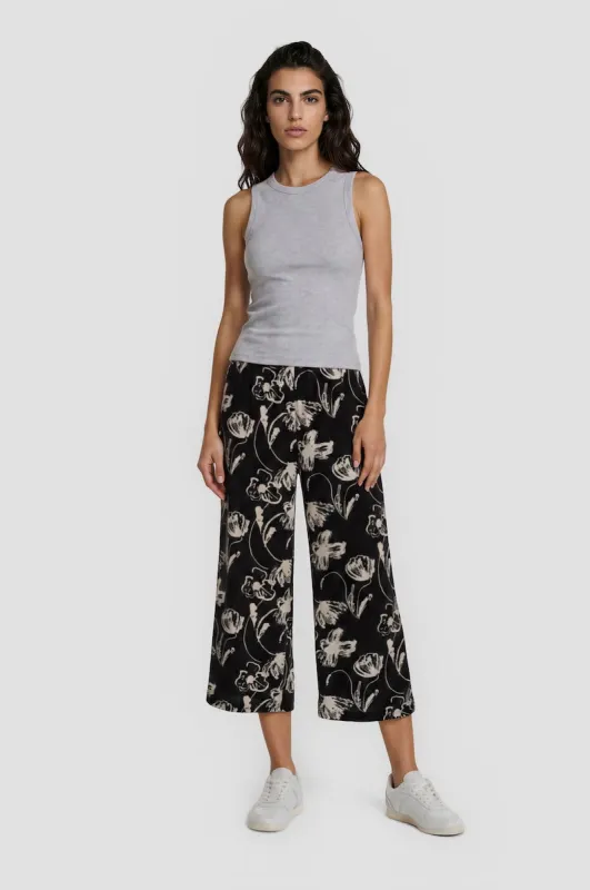 Wide Leg Cropped Pants - Black made by Fairweather