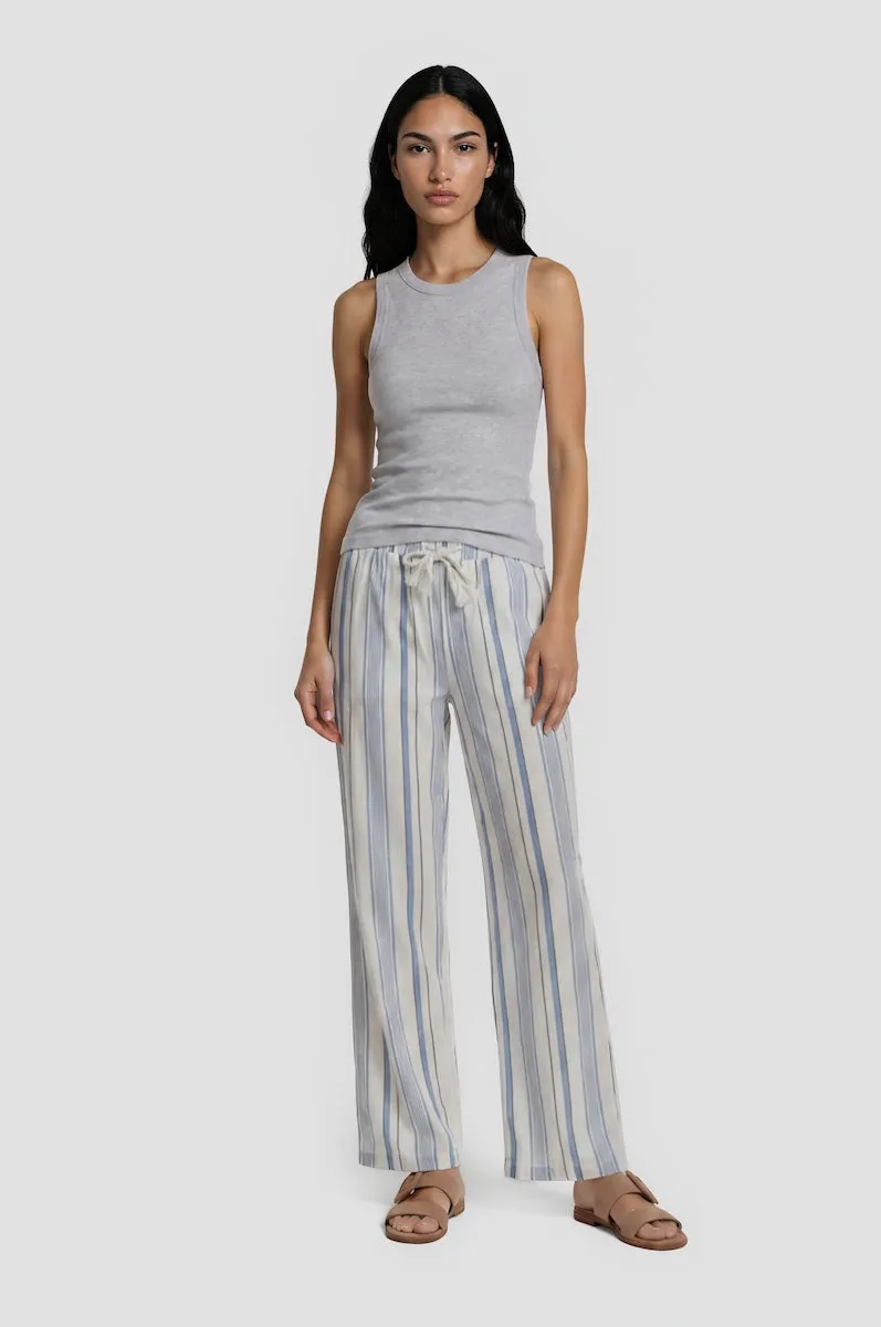 Striped Wide Leg Pants - White sold by Fairweather