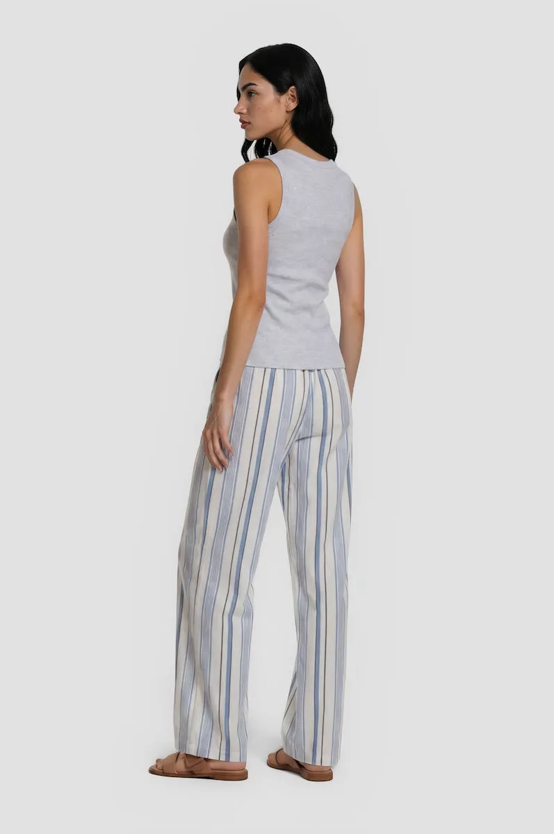 Striped Wide Leg Pants - White sold by Fairweather product image thumbnail 2