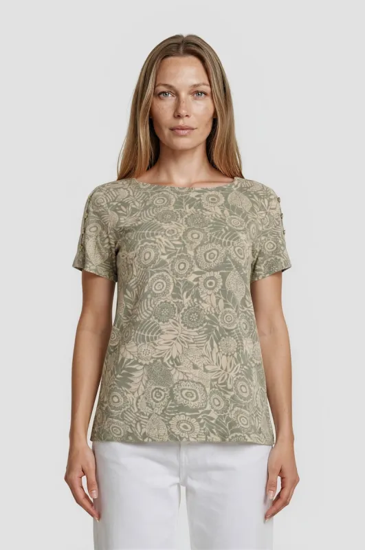 Short Sleeve Printed Tee - Mint made by Fairweather