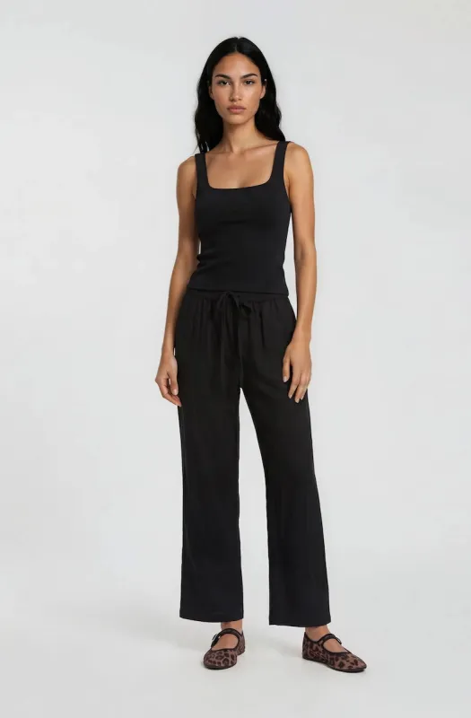 Cropped Wide Leg Pants - Black made by Fairweather