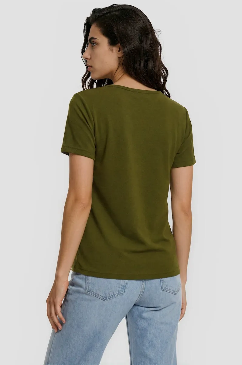 Short Sleeve Square Neck Tee - Green sold by Fairweather product image thumbnail 2