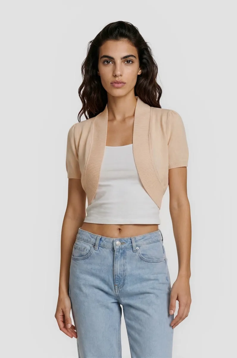 Cap Sleeve Shrug - Peach sold by Fairweather