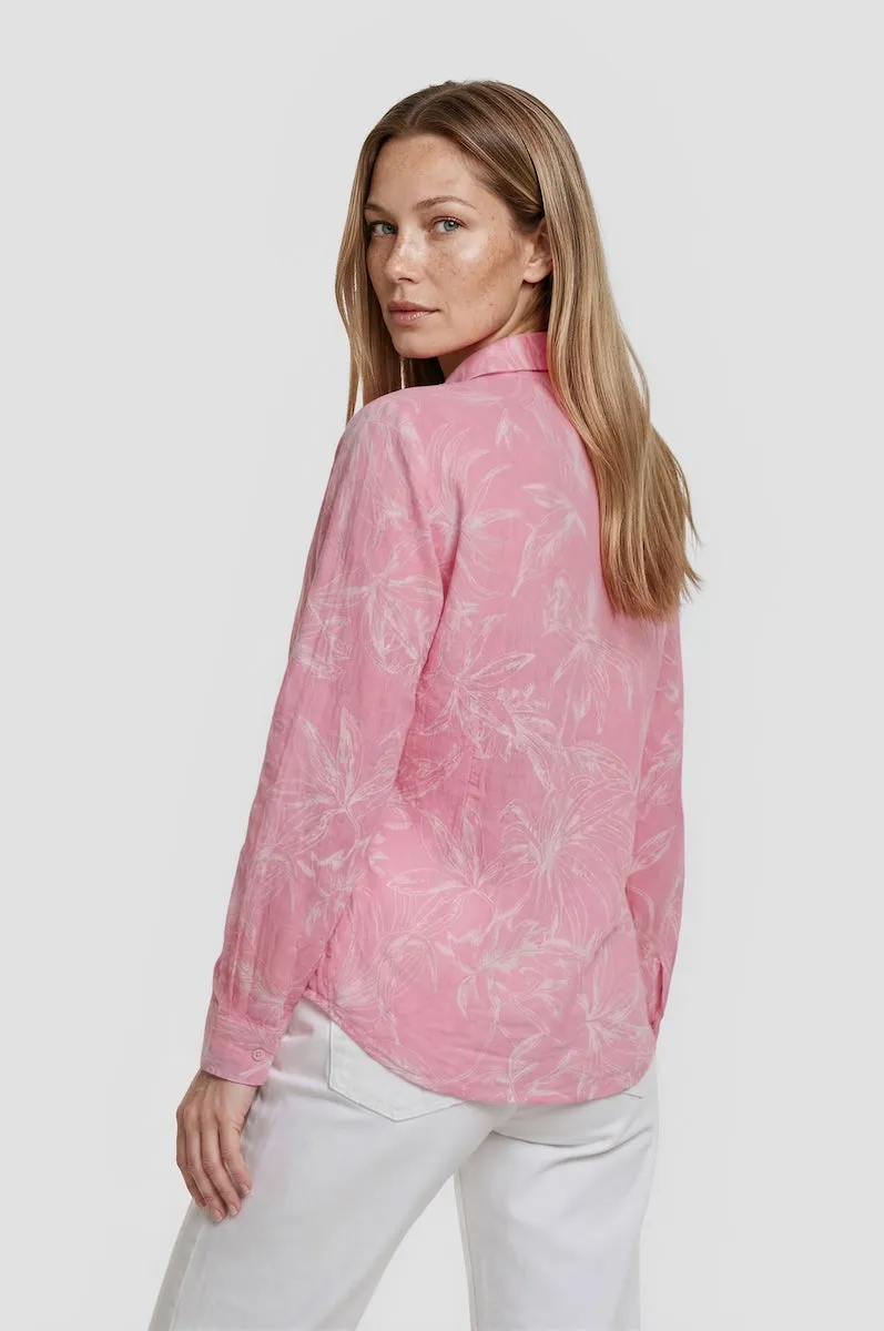 Long Sleeve Chain Neck Top - Pink sold by Fairweather product image thumbnail 2