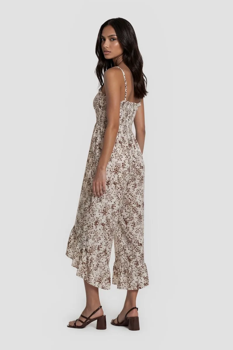 Printed Wide Leg Jumpsuit - Cream sold by Fairweather product image thumbnail 2