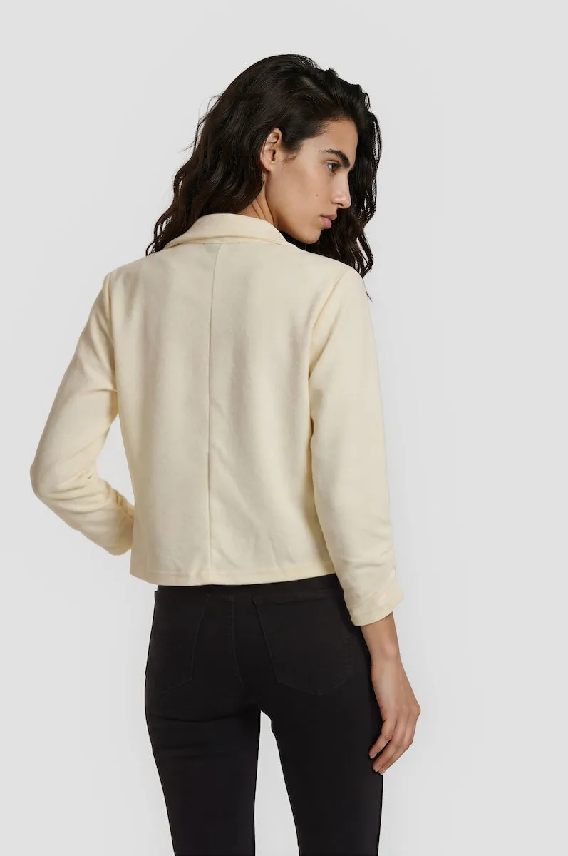 3/4 Sleeve Cropped Blazer - Cream sold by Fairweather product image thumbnail 2