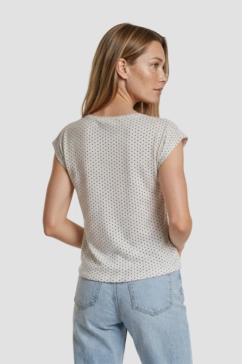 Short Sleeve Metal Neck Top - White sold by Fairweather product image thumbnail 2