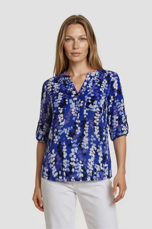 Printed Patch Pocket Shirt - Blue made by Fairweather