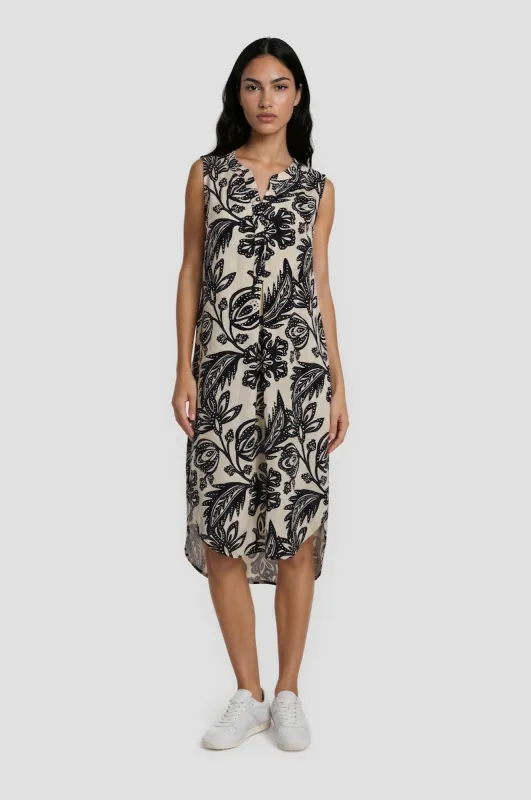 Sleeveless High Low Dress - Beige made by Fairweather