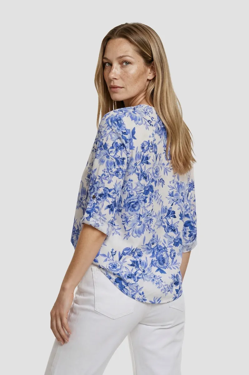 Roll Up Sleeve Blouse - Blue sold by Fairweather product image thumbnail 2