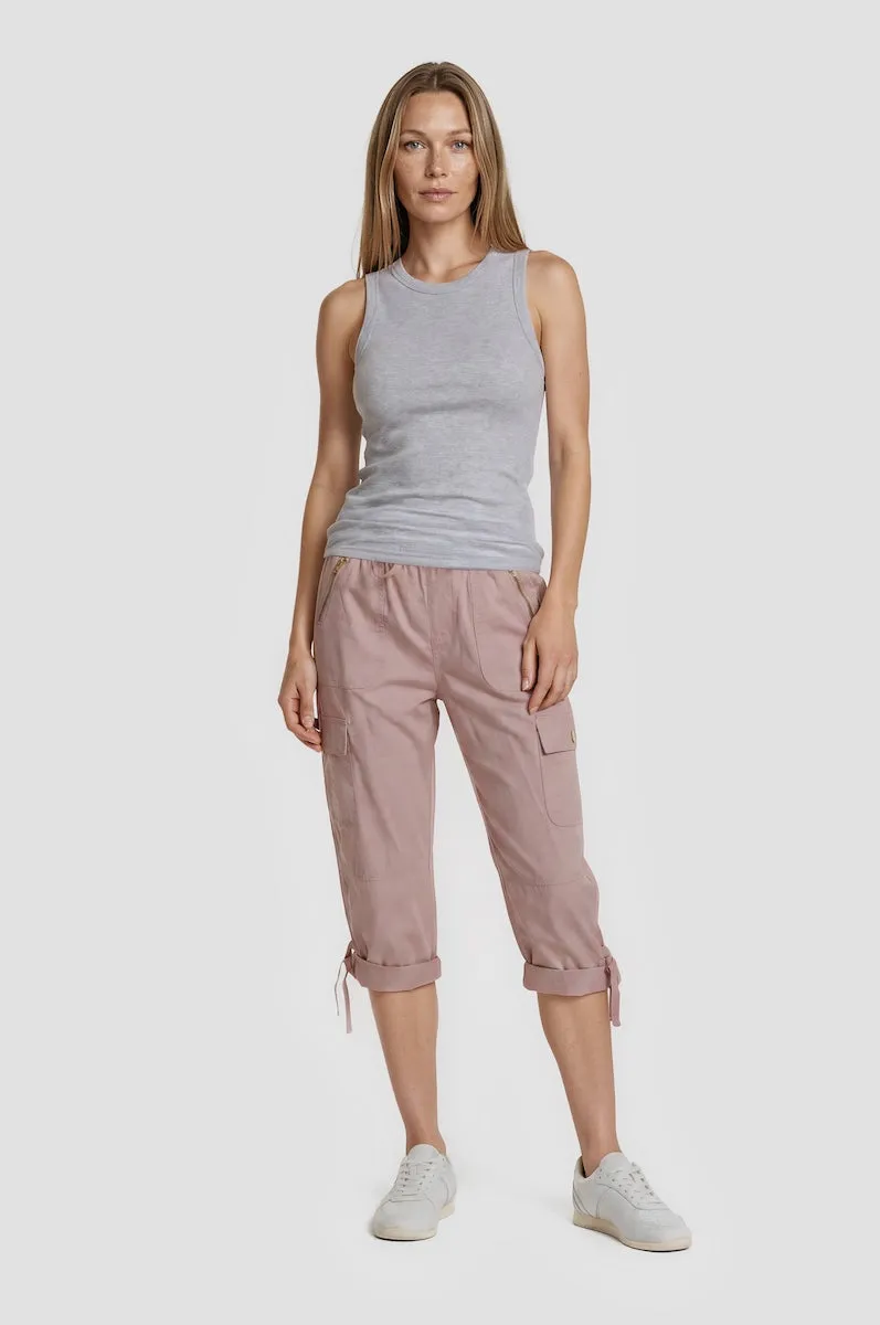 Cotton Zip Capris - Pink sold by Fairweather