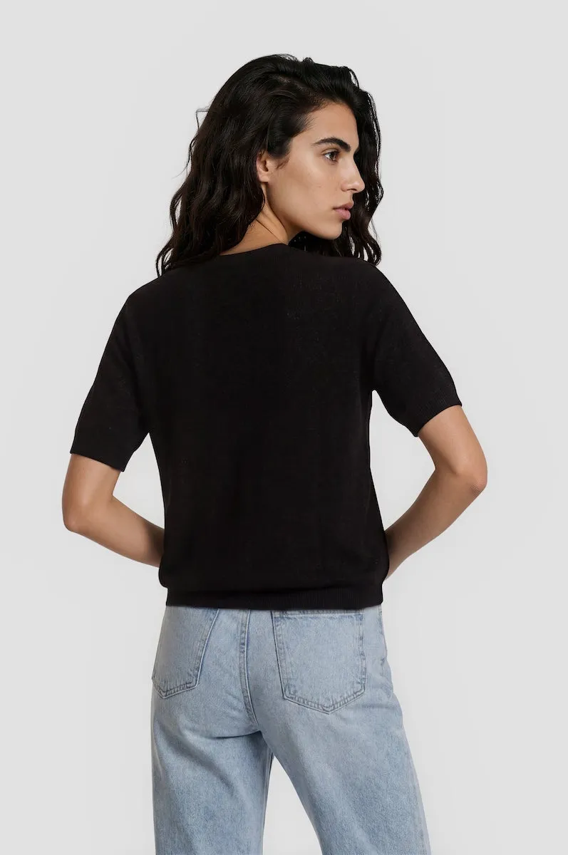 Short Sleeve Open Cardigan - Black sold by Fairweather product image thumbnail 2