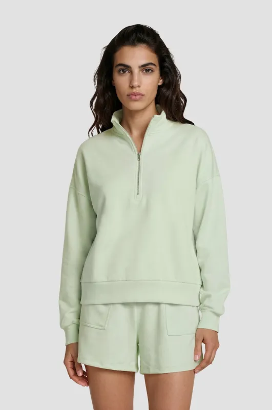 Classic Half Zip Pullover - Green made by Fairweather