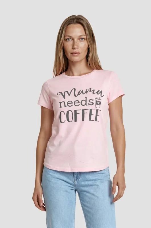Short Sleeve Printed Tee - Pink made by Fairweather