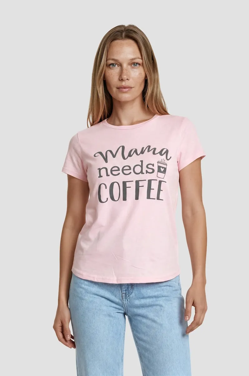 Short Sleeve Printed Tee - Pink sold by Fairweather