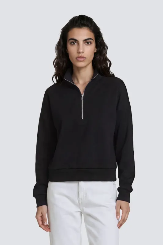 Classic Half Zip Pullover - Black made by Fairweather