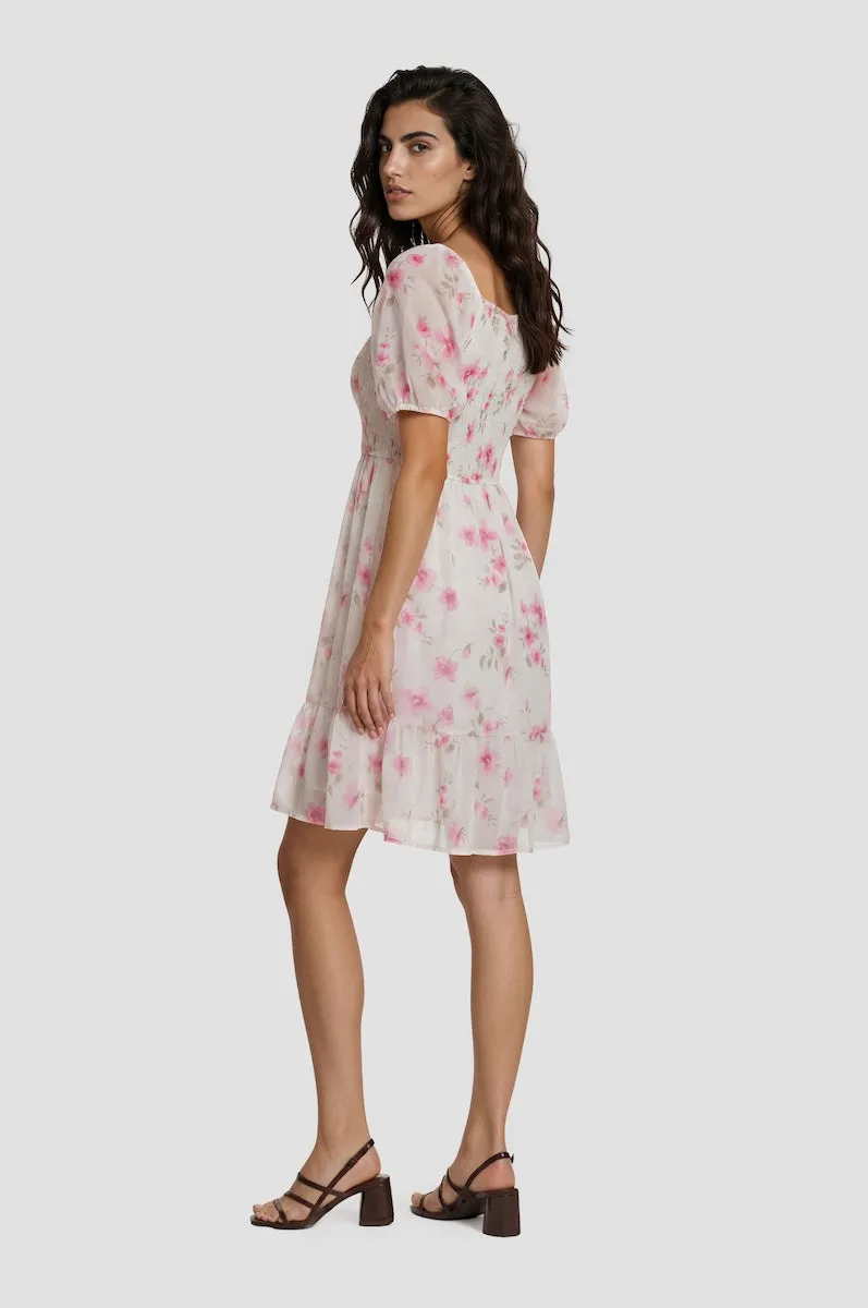 Puff Sleeve Smock Tiered Dress - Grey sold by Fairweather product image thumbnail 2