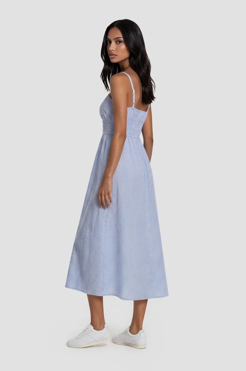 Pin Stripe Lightweight Dress - Blue sold by Fairweather product image thumbnail 2