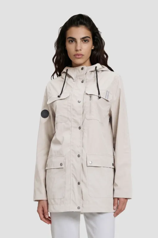 Lightweight Reflective Rain Jacket - Cream made by Fairweather