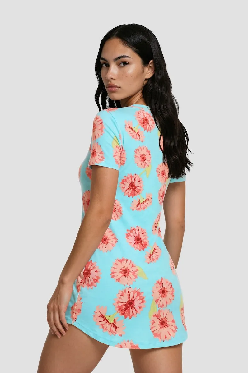 Short Sleeve Sleep Dress - Teal sold by Fairweather product image thumbnail 2