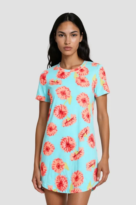 Short Sleeve Sleep Dress - Teal made by Fairweather