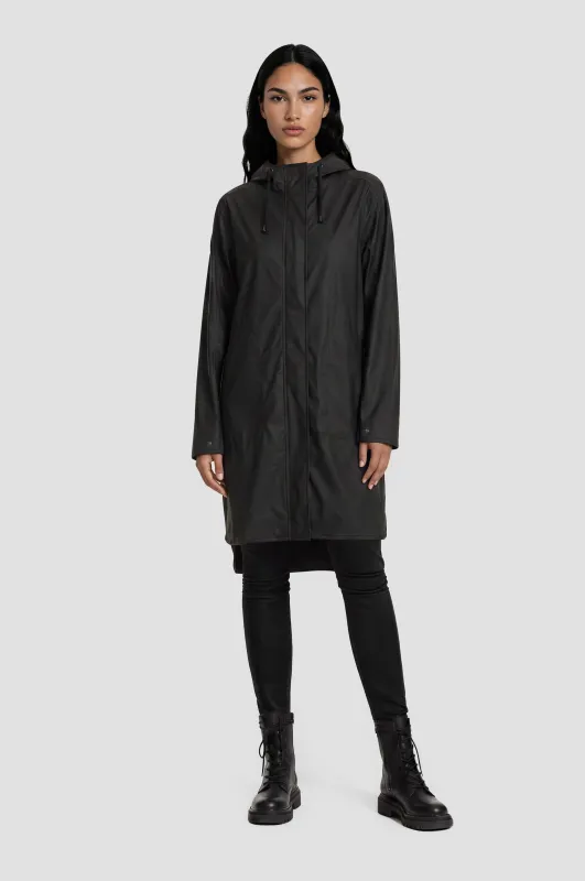 Long Lightweight Rain Coat - Black made by Fairweather