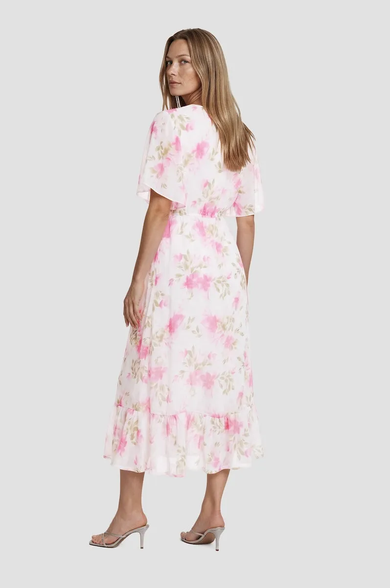 Printed Tiered Maxi Dress - White sold by Fairweather product image thumbnail 2