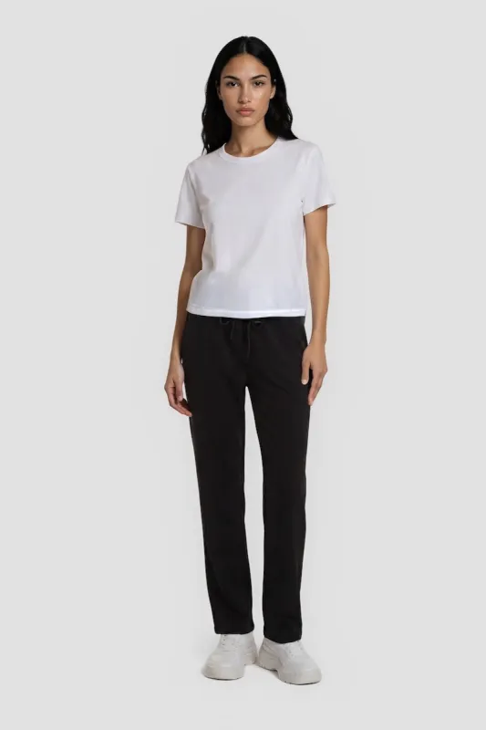 Tie-Up Straight Sweatpants - Black made by Fairweather
