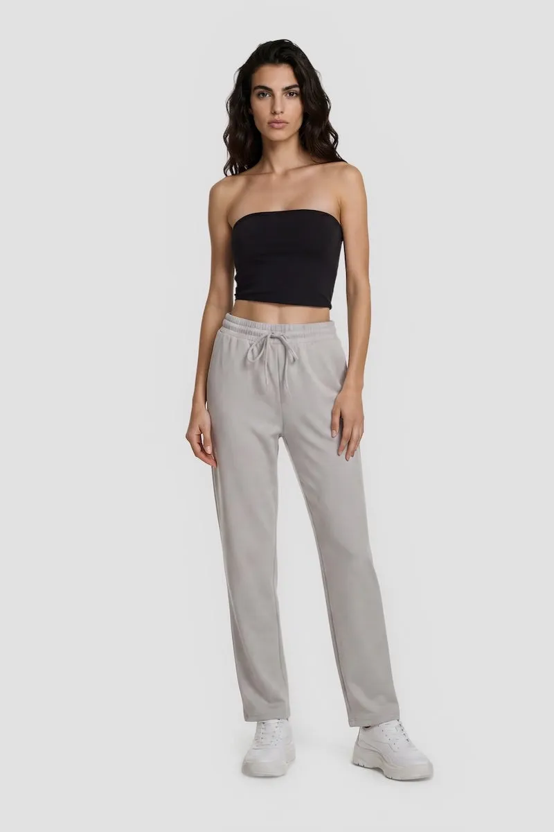 Tie-Up Straight Sweatpants - Grey sold by Fairweather