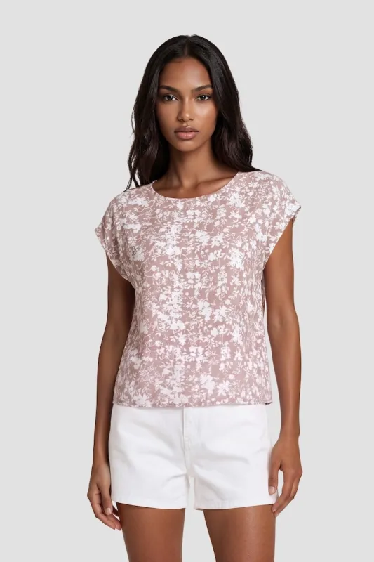 Short Sleeve Round Neck Shirt - Pink made by Fairweather