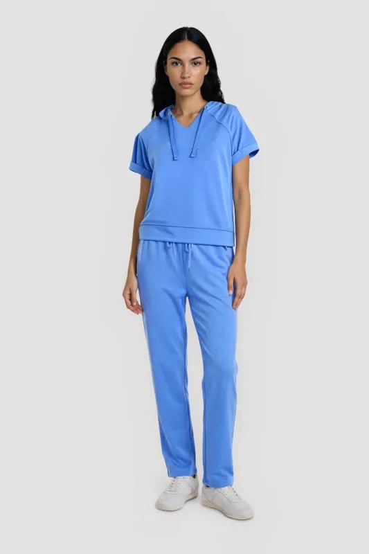 Tie-Up Straight Sweatpants - Blue made by Fairweather