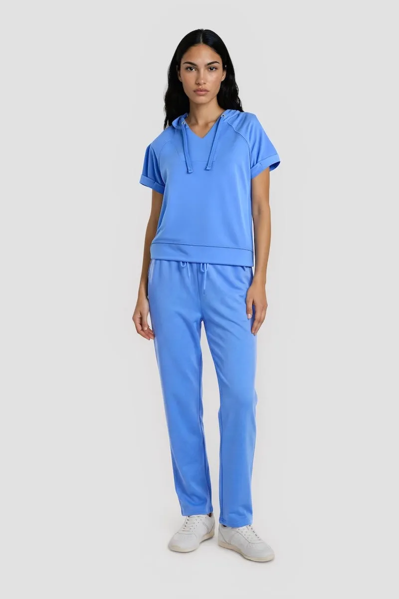 Tie-Up Straight Sweatpants - Blue sold by Fairweather