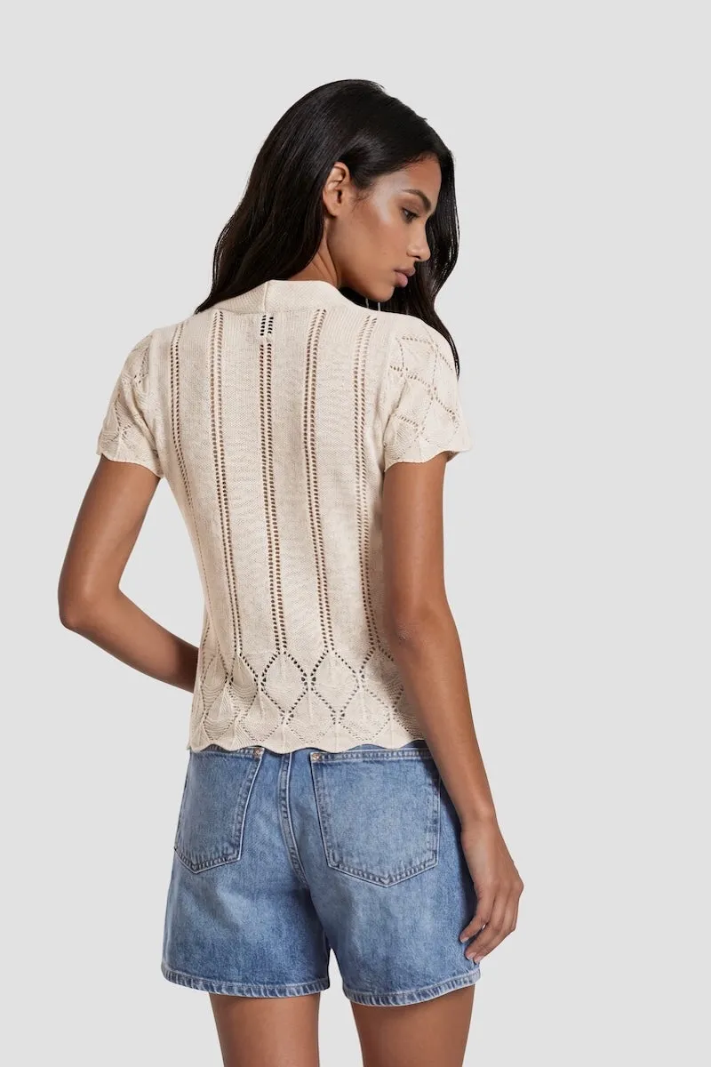 Short Sleeve Open Cardigan - Beige sold by Fairweather product image thumbnail 2