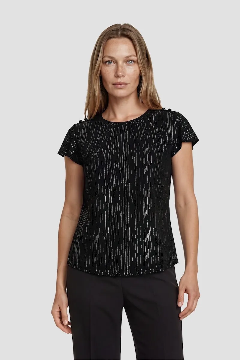 Short Sleeve Round Neck Top - White sold by Fairweather