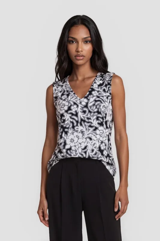 V-Neck Sleeveless Top - Grey made by Fairweather