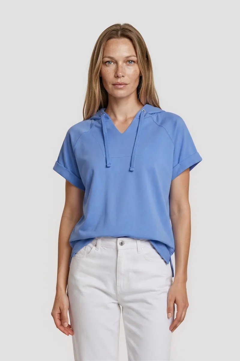 Short Sleeve Hoodie - Blue sold by Fairweather