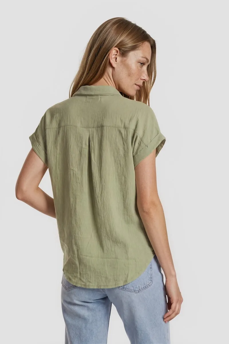 Short Sleeve Button Down Shirt - Green sold by Fairweather product image thumbnail 2