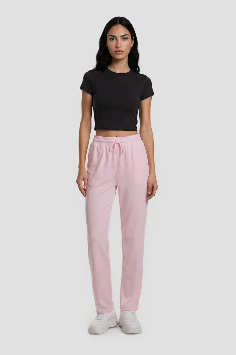 Tie-Up Straight Sweatpants - Pink sold by Fairweather