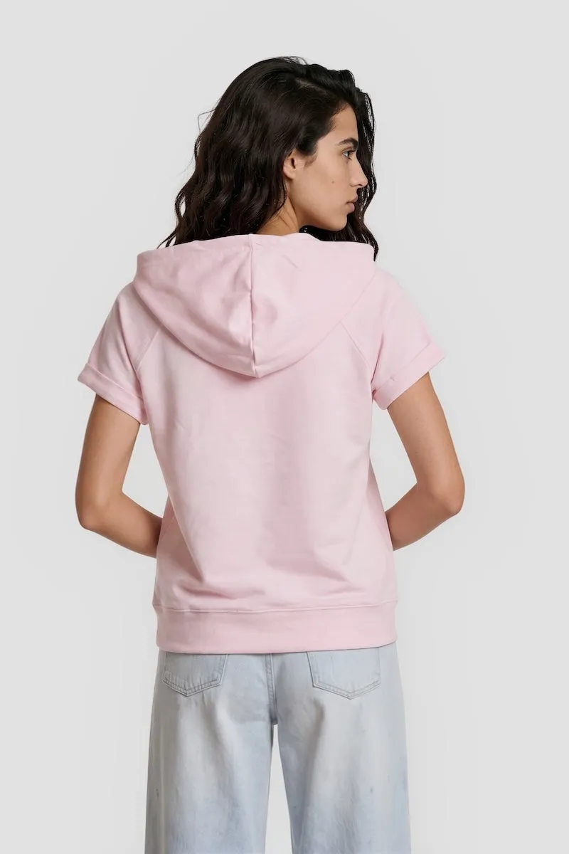 Short Sleeve Hoodie - Pink sold by Fairweather product image thumbnail 2