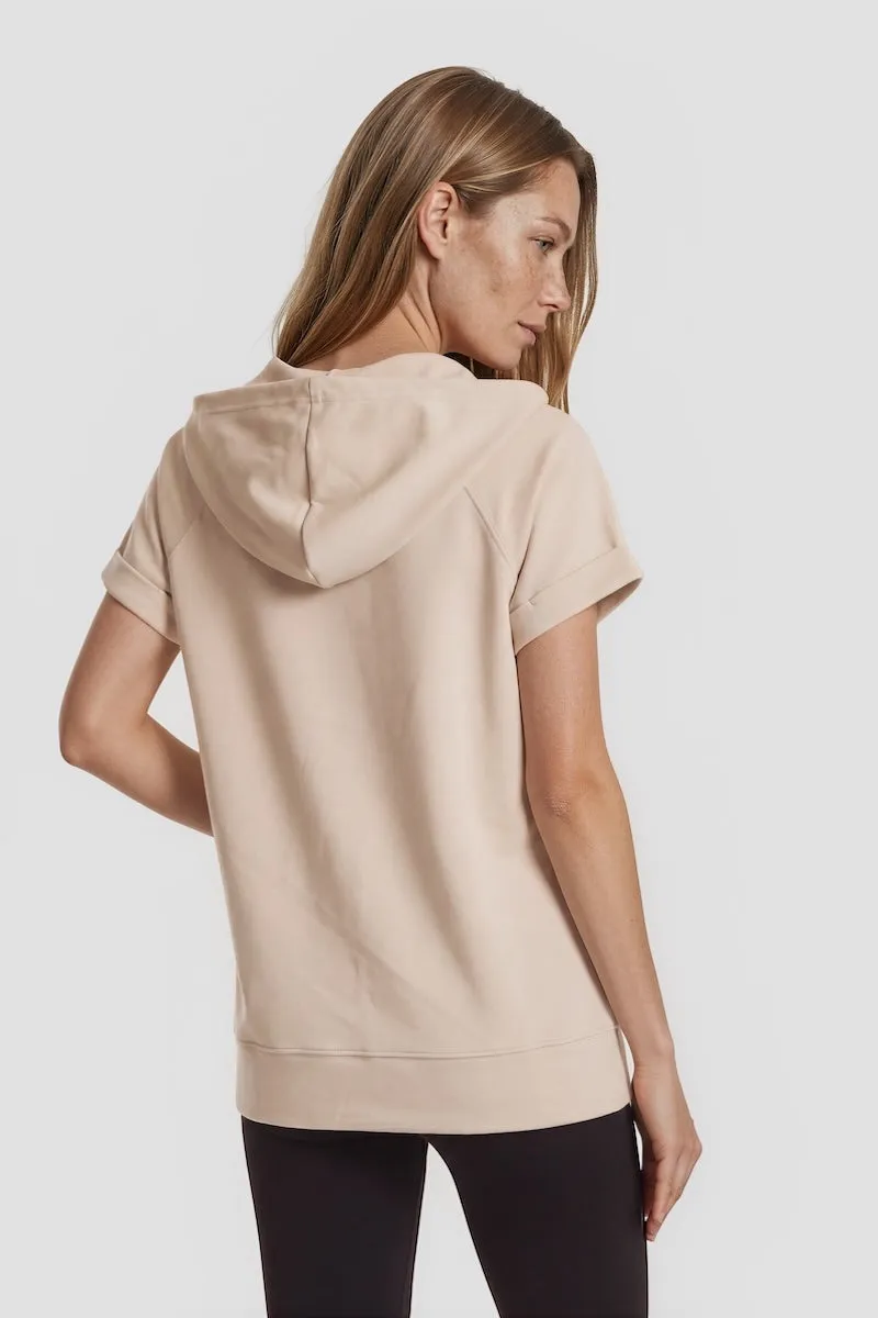 Short Sleeve Hoodie - Cream sold by Fairweather product image thumbnail 2