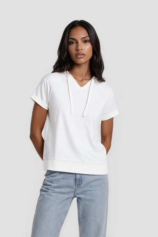 Short Sleeve Hoodie - White made by Fairweather