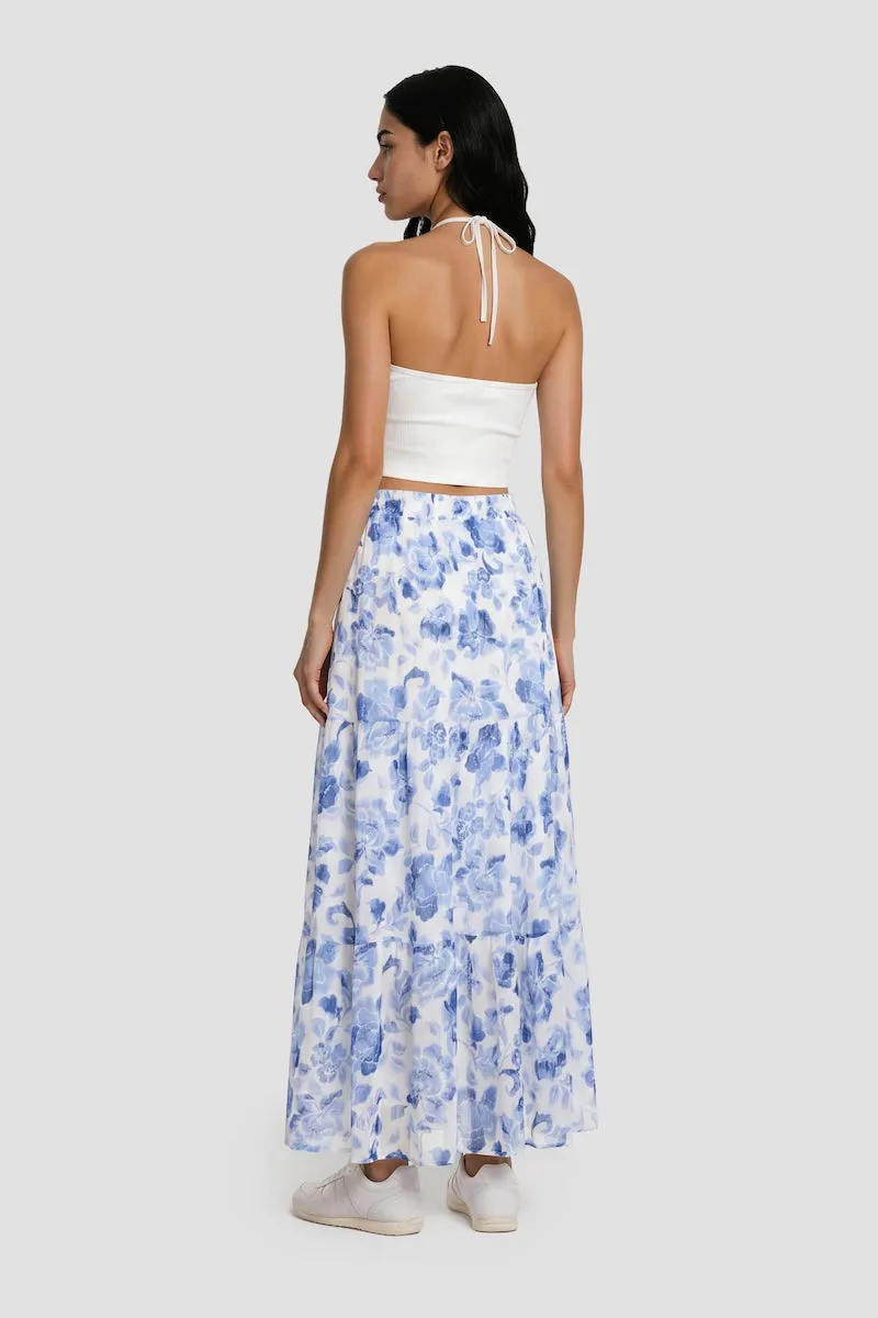 Printed Maxi Skirt - Blue sold by Fairweather product image thumbnail 2