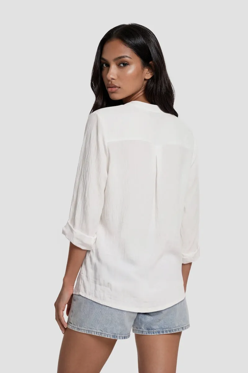Long Sleeve Button Down Shirt - White sold by Fairweather product image thumbnail 2
